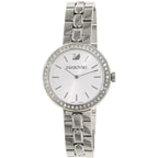 Swarovski Octea Sport Faceted Crystal Bezel White Dial Silver Steel Women's Watch 5095600