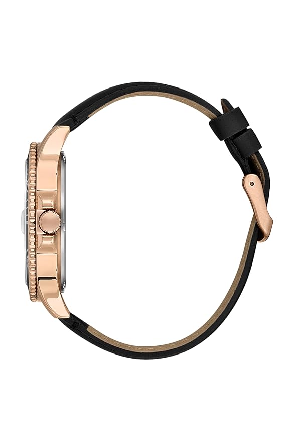 Daniel Klein Premium Date Window Black Dial And Genuine Leather Strap Rose Gold Watch - DK.1.13905-4 Secondary image
