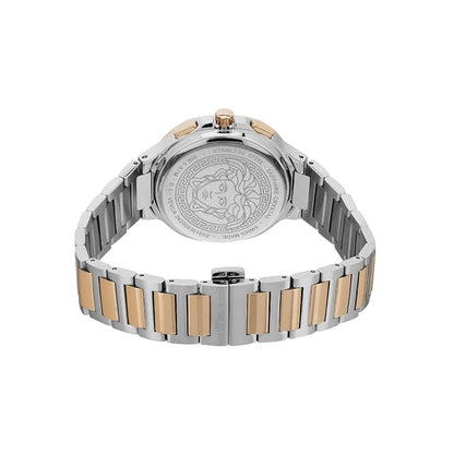 Versace V-Chrono 40mm Rose Gold Dial Stainless Steel Chronograph Unisex Watch VEVCA0524