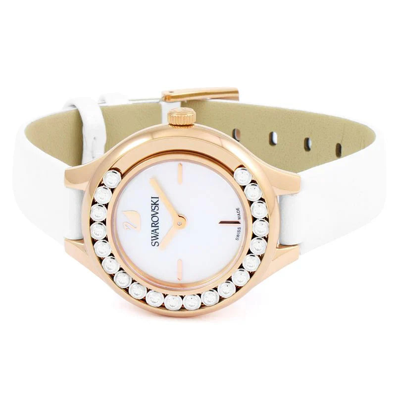 Swarovski Lovely Crystals Rose Gold White Leather Strap Women's Watch 5242904 Secondary image