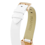 Swarovski Lovely Crystals Rose Gold White Leather Strap Women's Watch 5242904