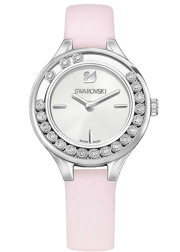 Swarovski Lovely 31mm Pink Leather Crystal Women's Watch 5261493