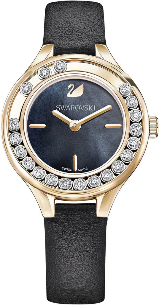 Swarovski Lovely Crystals Analog Black Dial Black Leather Strap Women's Watch 5301877 Main image