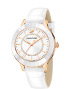 Swarovski Octea Lux White Dial White Leather Strap Women's Watch 5414416