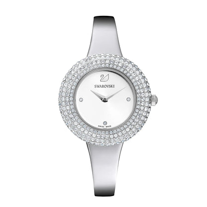 Swarovski 34mm Silver Dial Silver-Tone Pavé Women's Watch 5483853