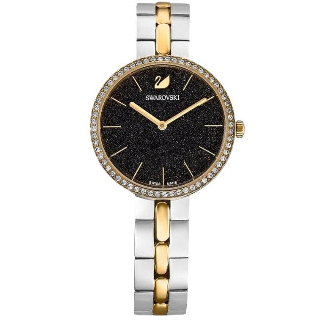 Swarovski Cosmopolitan Crystal Index Black Dial Gold Tone Women's Watch 5644072 Main image