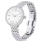 Swarovski Octea Chrono Faceted Crystal Bezel Silver Dial Silver Steel Women's Watch 5673022