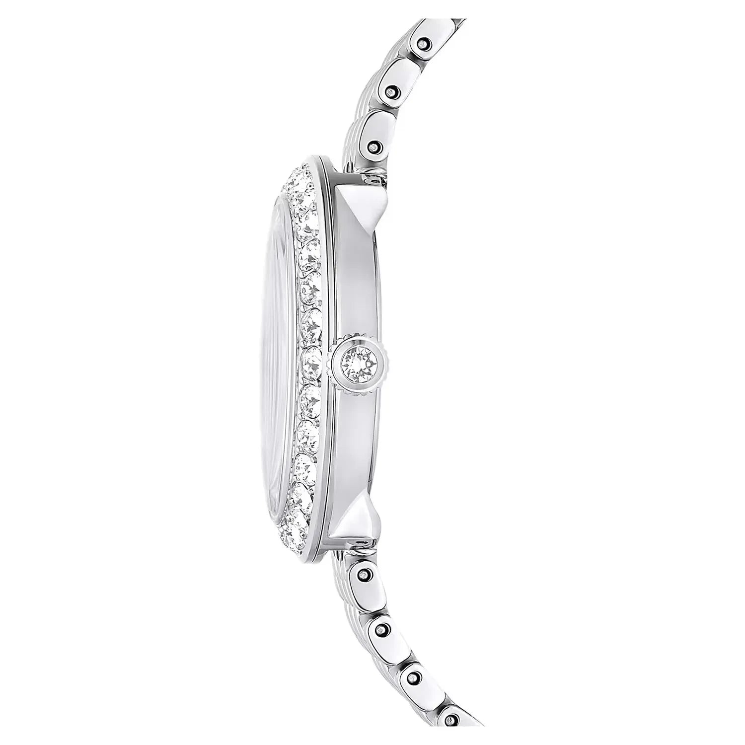 Swarovski Octea Chrono Faceted Crystal Bezel Silver Dial Silver Steel Women's Watch 5673022 Secondary image
