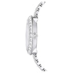 Swarovski Octea Chrono Faceted Crystal Bezel Silver Dial Silver Steel Women's Watch 5673022