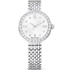 Swarovski Octea Chrono Faceted Crystal Bezel Silver Dial Silver Steel Women's Watch 5673022