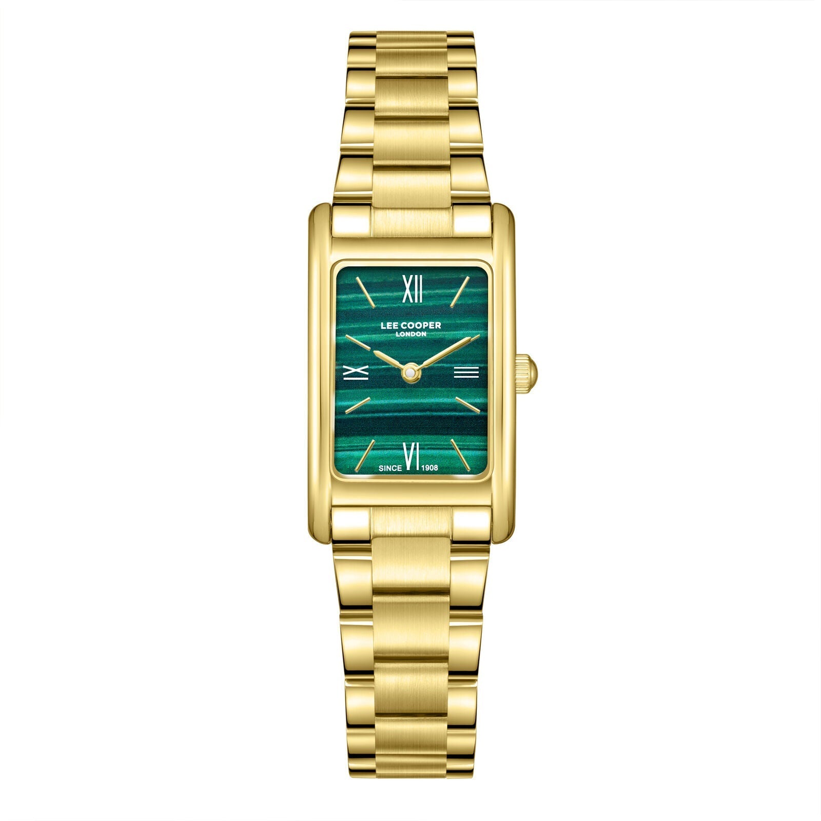 Lee Cooper Elegance Rectangular Green Dial Gold Watch - LC08300.170 Hoofdafbeelding