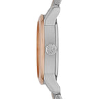 Burberry The City Check Stamped Silver Dial Two Tone Rose Gold Watch BU9205