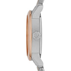 Burberry The City Check Stamped Silver Dial Two Tone Rose Gold Watch BU9205