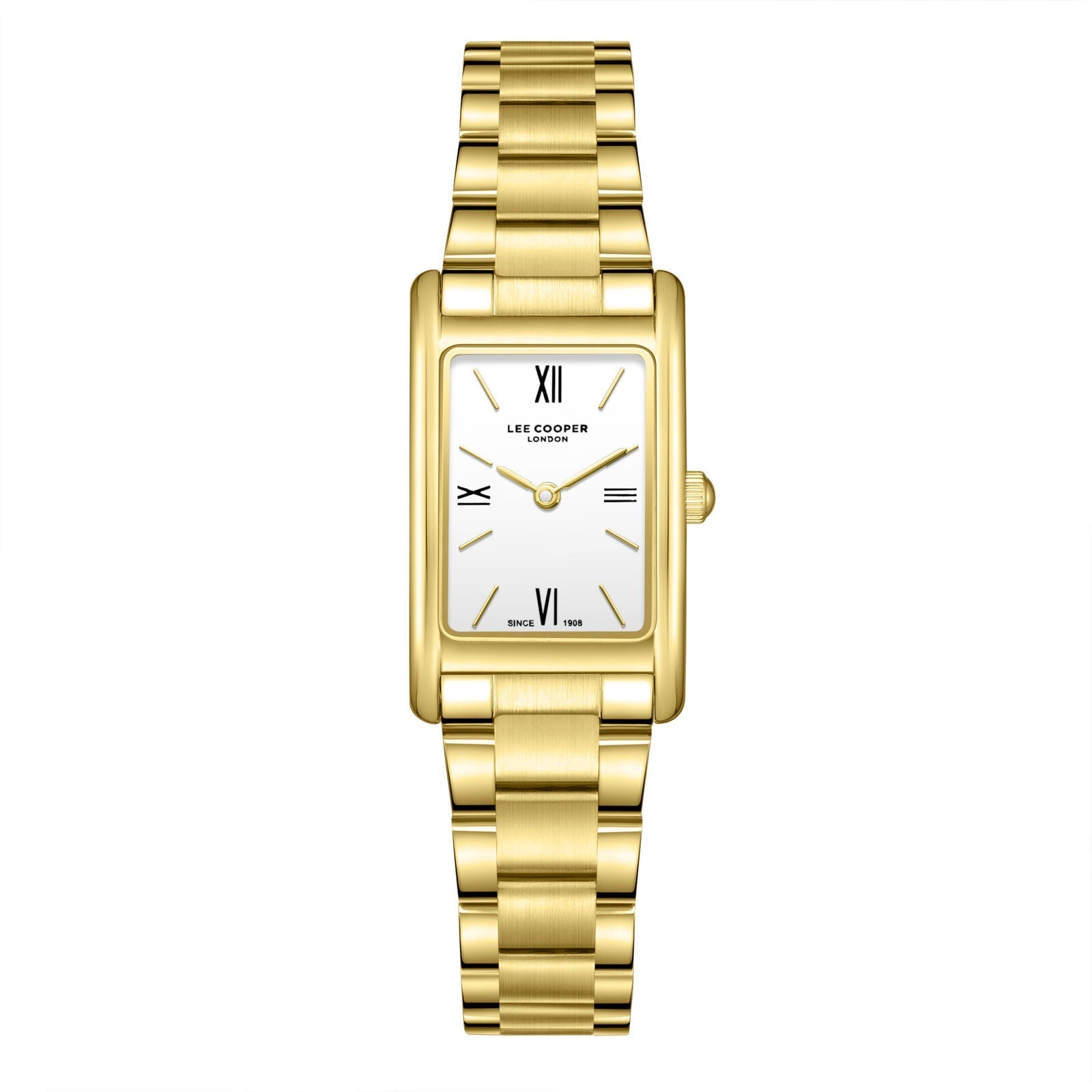 Lee Cooper Square Silver Dial Gold Watch - LC08300.130 Hoofdafbeelding