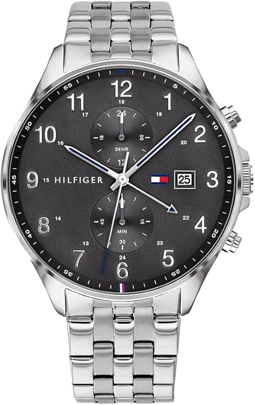 Tommy Hilfiger 44mm Silver-Tone Men's Watch 1791707