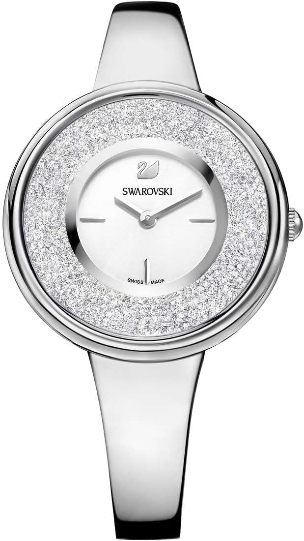 Swarovski Crystalline Pure 34mm Silver Dial Silver-Tone Crystal Women's Watch 5269256
