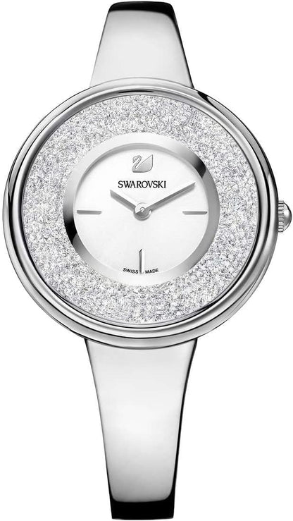 Swarovski Crystalline Pure 34mm Silver Dial Silver-Tone Crystal Women's Watch 5269256