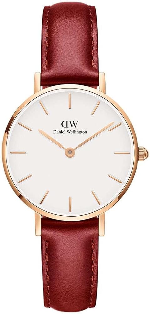 Daniel Wellington Petite St. Mawes 32mm White Dial Genuine Leather Women's Watch - DW00100175