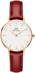 Daniel Wellington Petite St. Mawes 32mm White Dial Genuine Leather Women's Watch - DW00100175