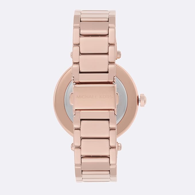Michael Kors Parker Pavé Logo Dial Rose Gold Women's Watch - MK6660