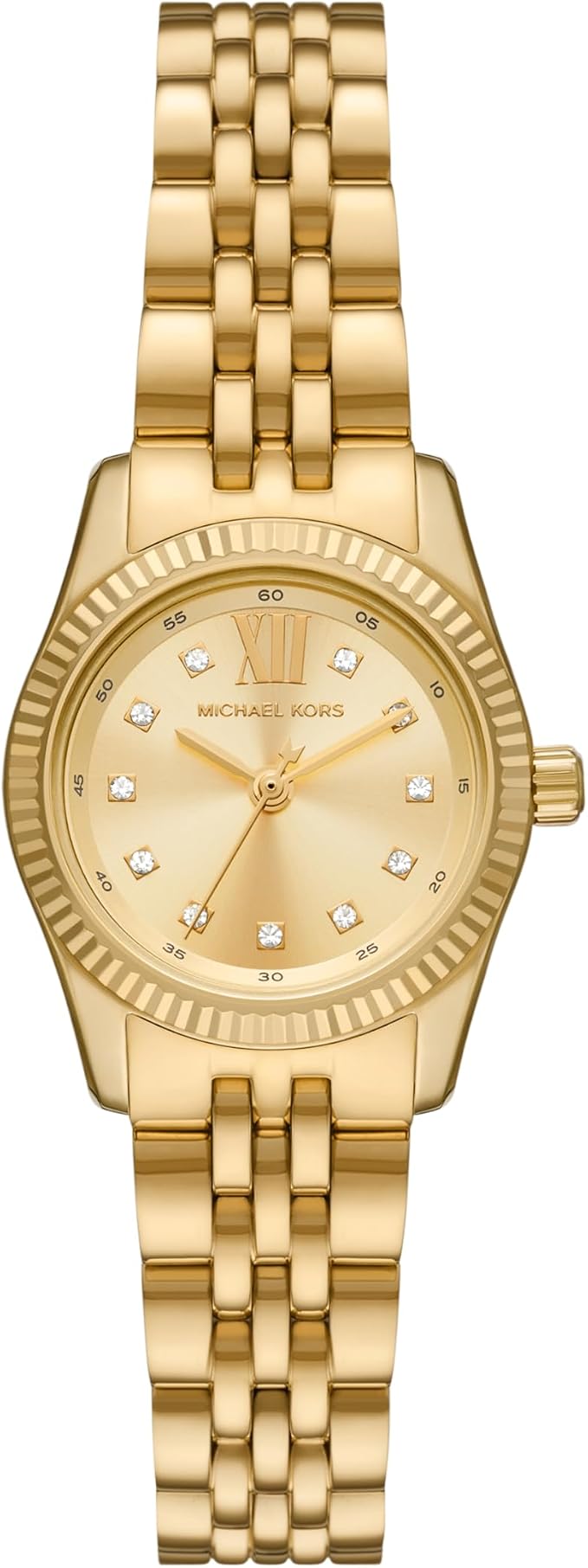 Michael Kors Petite Lexington 26mm Gold Dial Gold-Tone Pavé Women's Watch MK4741