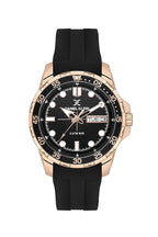 Daniel Klein Premium Day Date Window Black Dial and Silicone Strap Watch - DK.1.13911-6