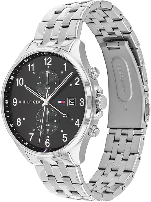Tommy Hilfiger 44mm Silver-Tone Men's Watch 1791707