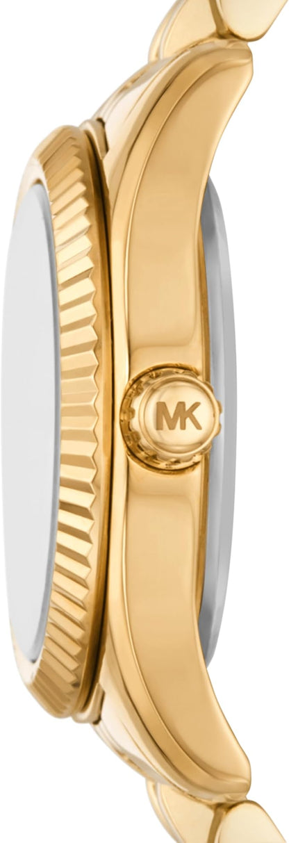 Michael Kors Petite Lexington 26mm Gold Dial Gold-Tone Pavé Women's Watch MK4741