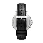 Michael Kors Oversized Maren Chronograph Black Leather Strap Women's Watch - MK7499