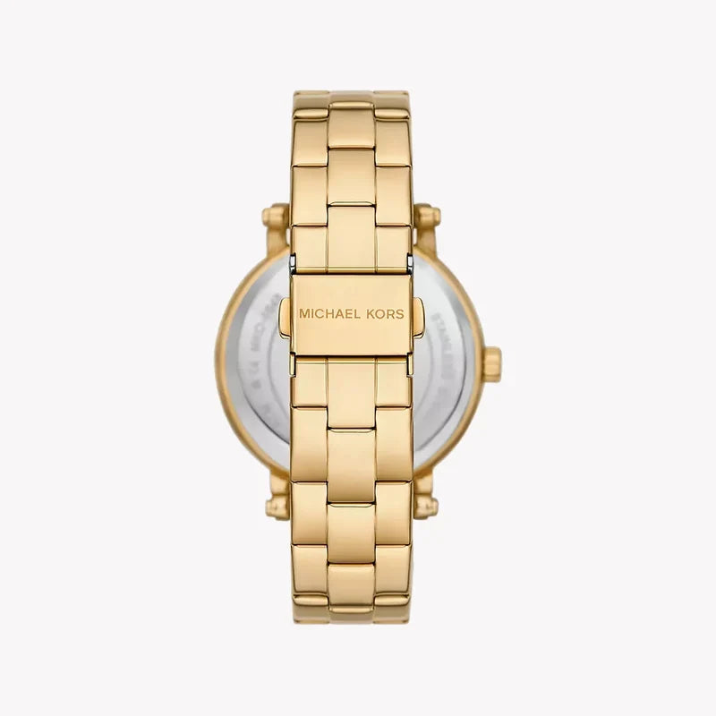 Michael Kors Slim Runway 36mm Blue Dial Gold-Tone Women's Watch MKO1048
