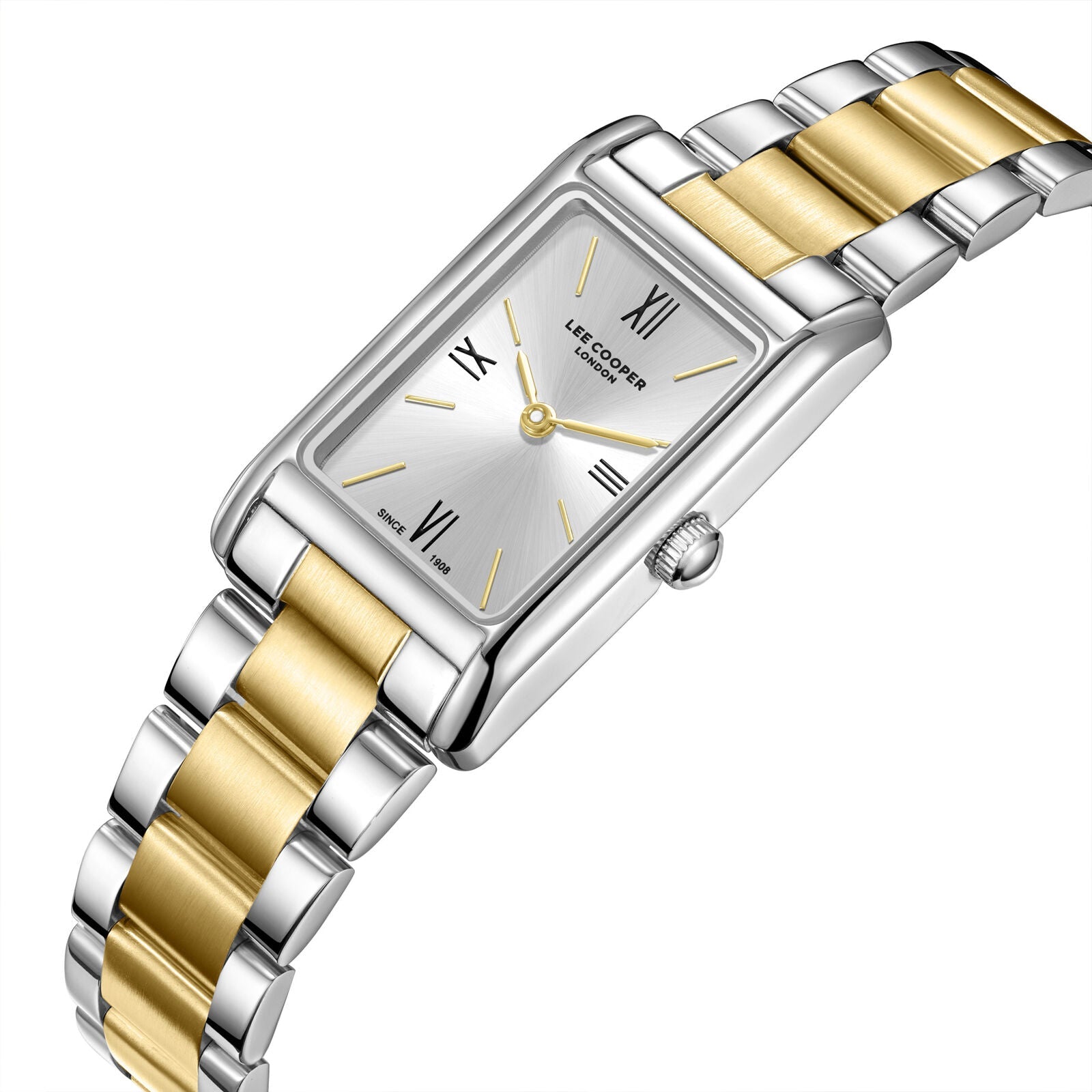 Lee Cooper Square Silver Dial Two Tone Watch - LC08300.230 Secundaire afbeelding