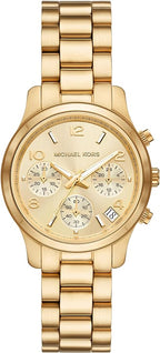Michael Kors Mini Runway Chronograph Gold Women's Watch - MK7326
