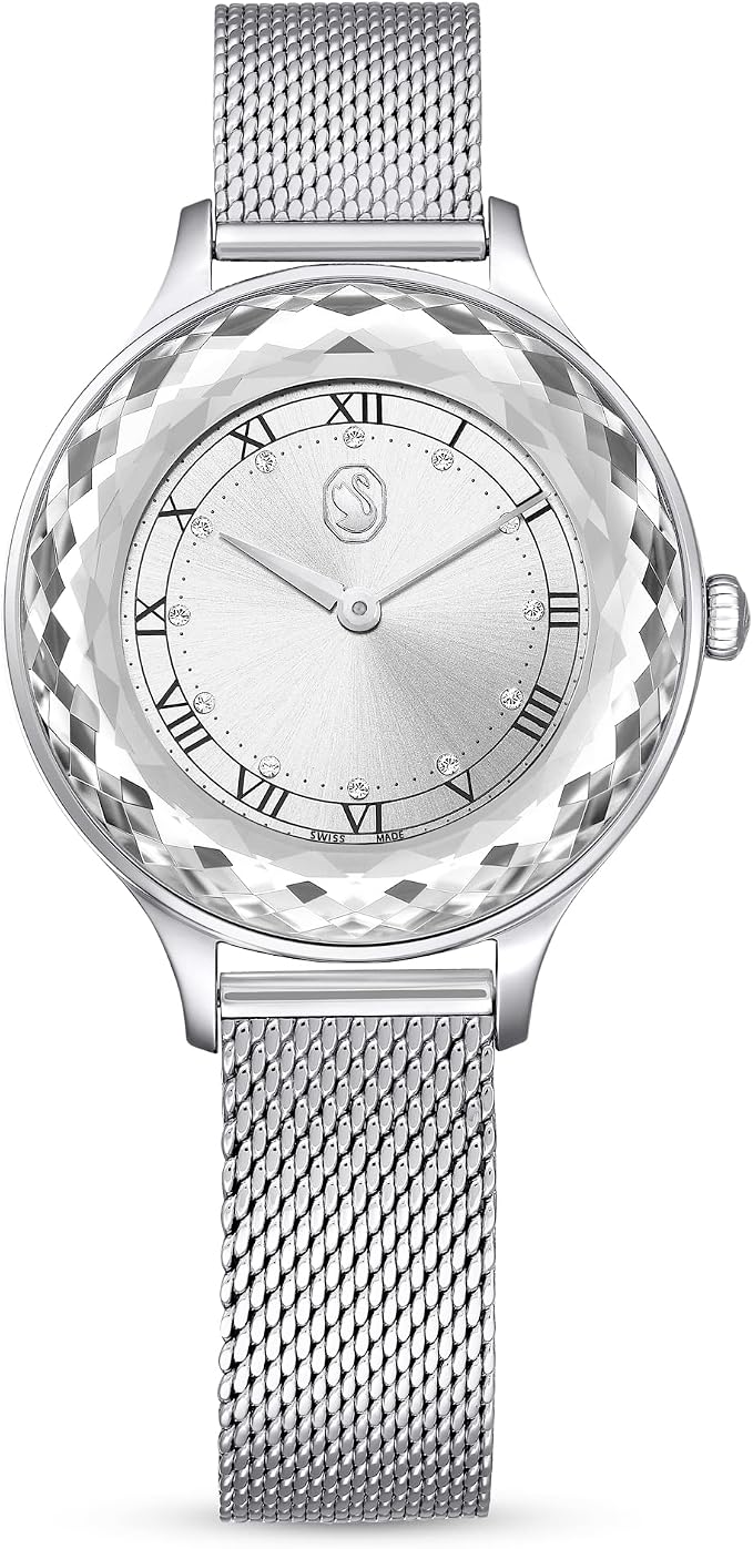 Swarovski Octea Nova 33mm Silver Dial Silver-Tone Mesh Women's Watch 5650039