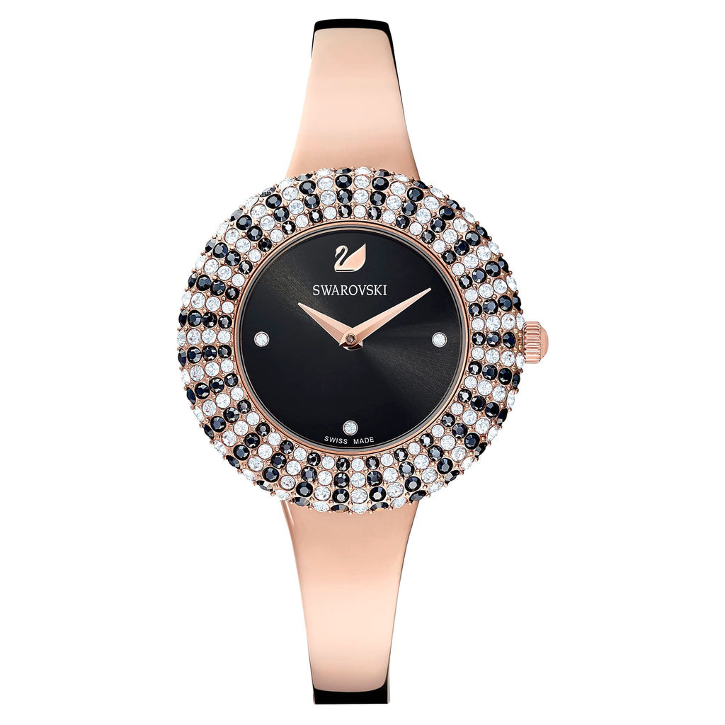 Swarovski Crystal Rose Sparkling Micro-Pave Black Dial Rose Gold Tone Women's Watch 5484050 Main image