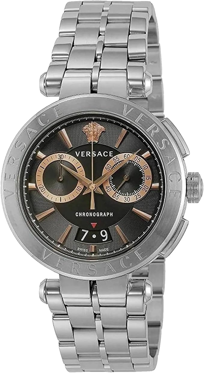 Versace Aion 45mm Silver-Tone Chronograph Men's Watch VE1D01019