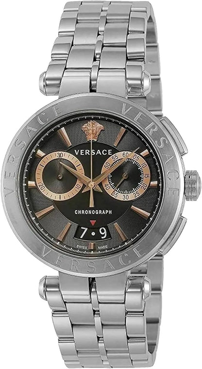 Versace Aion 45mm Silver-Tone Chronograph Men's Watch VE1D01019