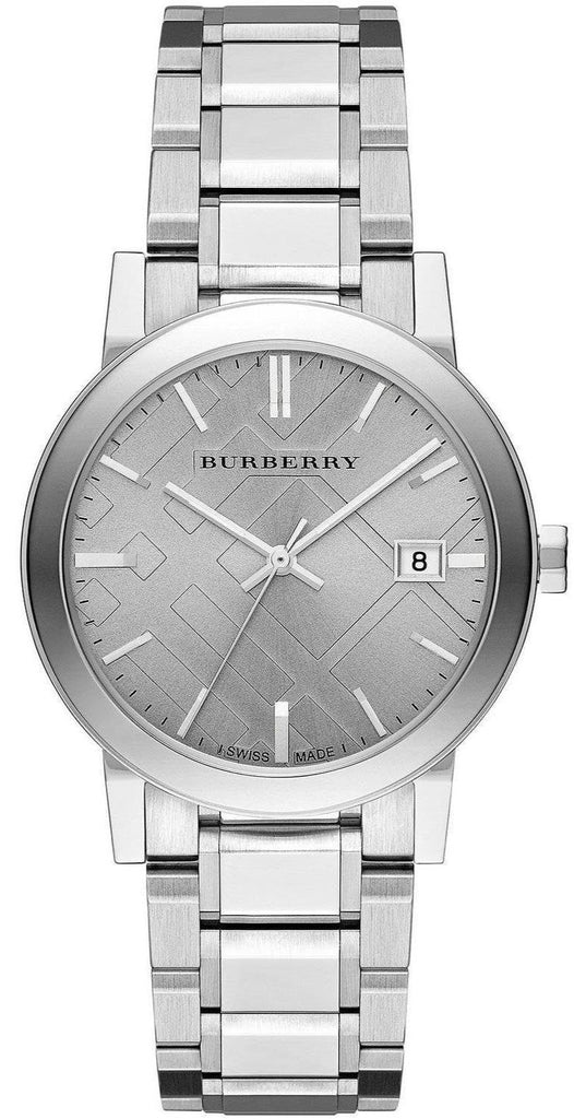 Burberry The City Check Stamped Dial Silver Dial Silver Stainless Steel Unisex BU9035 Main image
