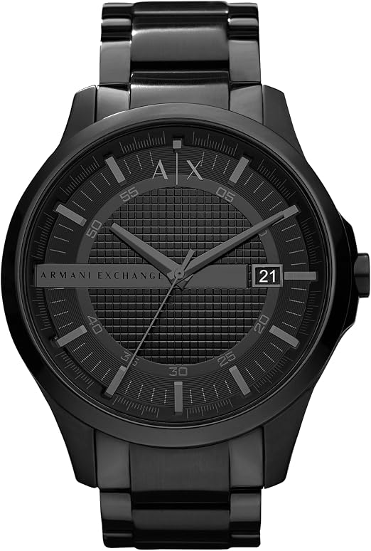 Armani Exchange Hampton 46mm Black Dial Black-Tone Men's Watch AX2104
