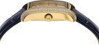 Michael Kors Emery Pavé Gold-Tone and Navy Blue Leather Women's Watch - MK2982