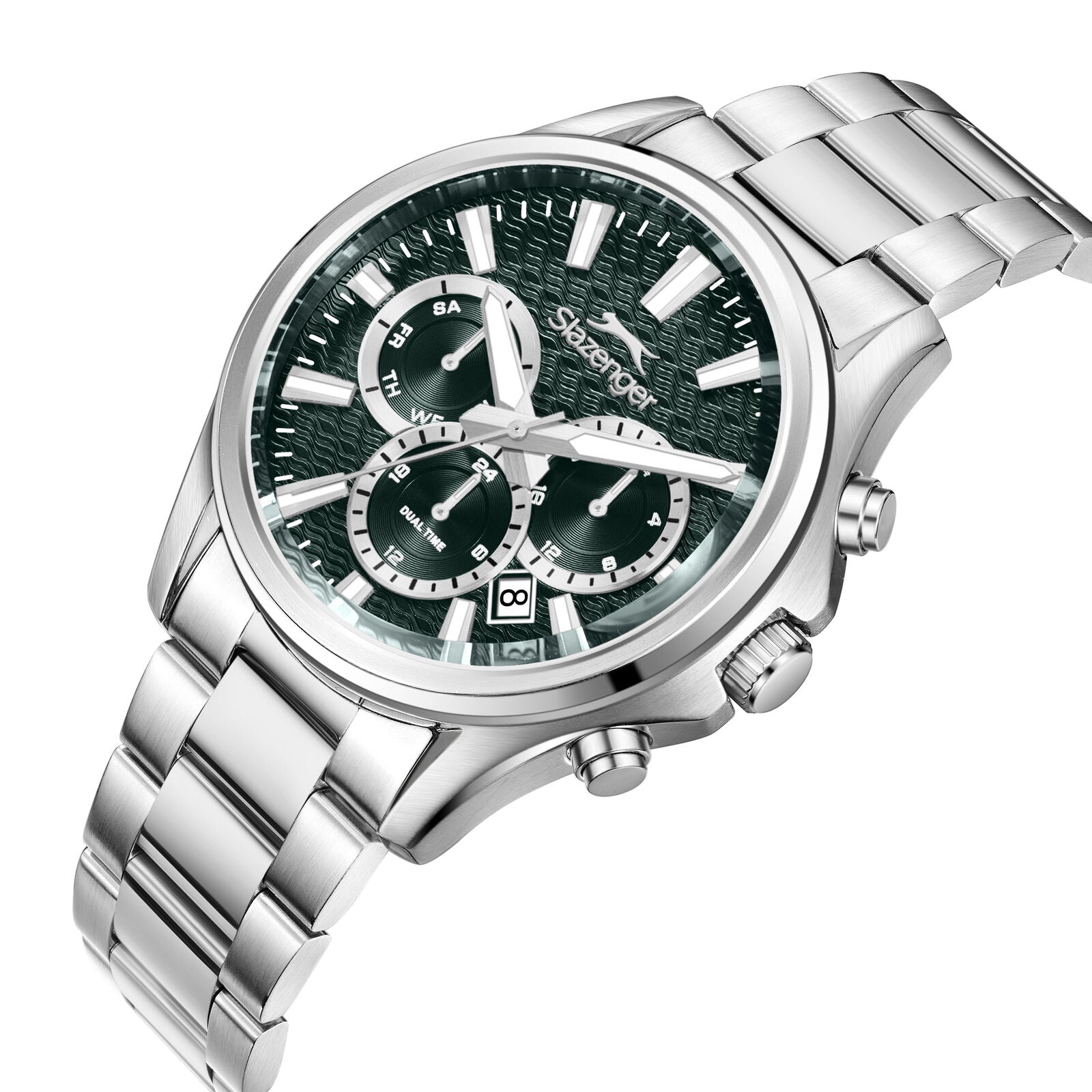 Slazenger Oversized Multifunction Emerald Dial Silver Watch - SL.09.2601.2.370 Secondary image