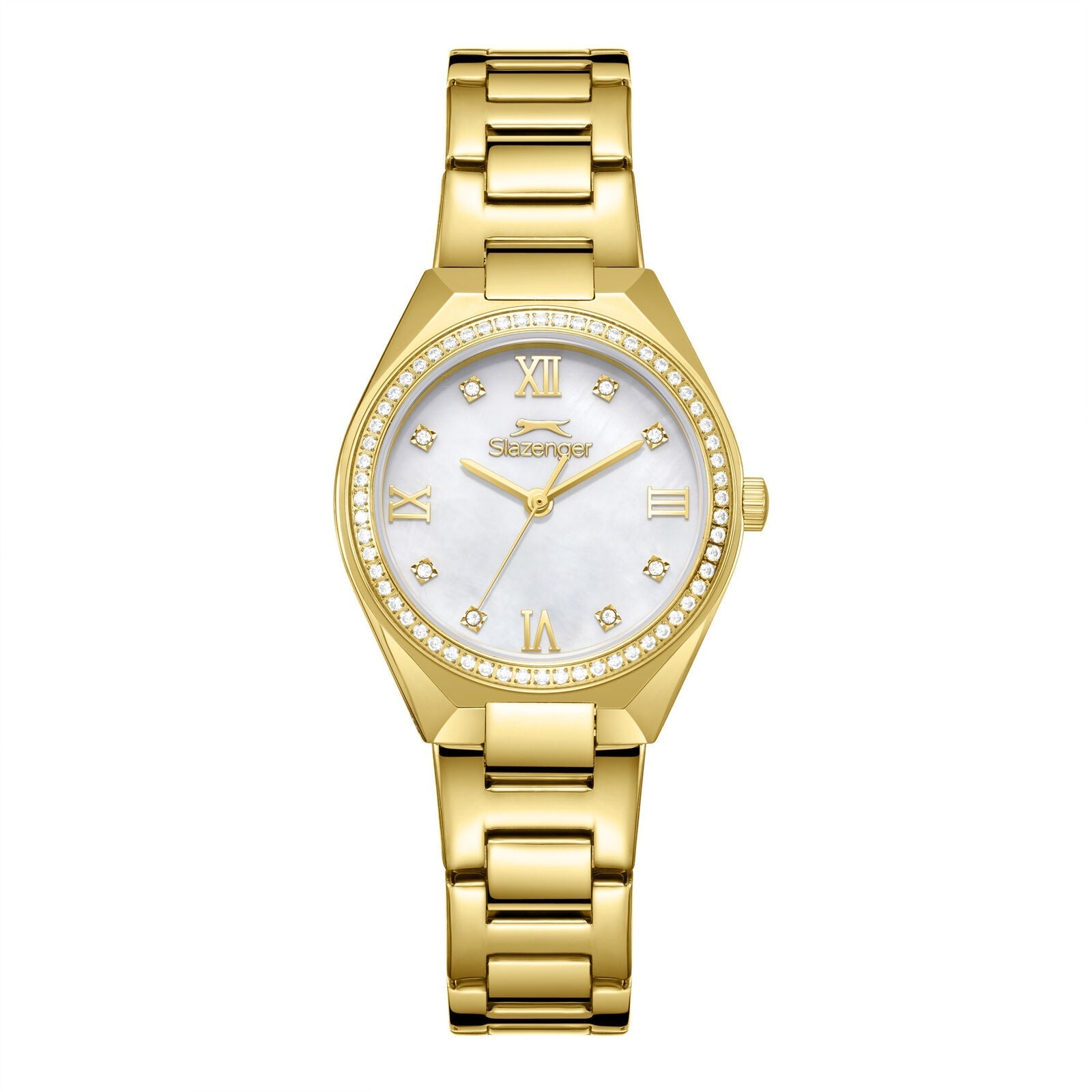Slazenger Crystals White Dial Gold Watch - SL.09.2590.3.120 Main image