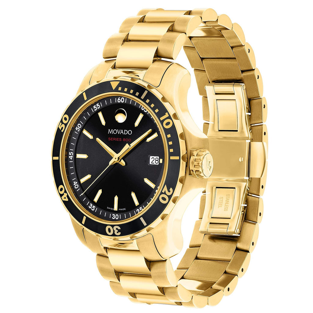 Movado Series 800 Swiss Chronograph Performance Gold Tone Watch 2600145 Secondary image