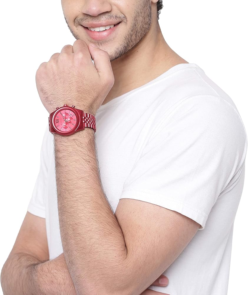 Michael Kors Lexington Chronograph All Red Men's Watch - MK8814