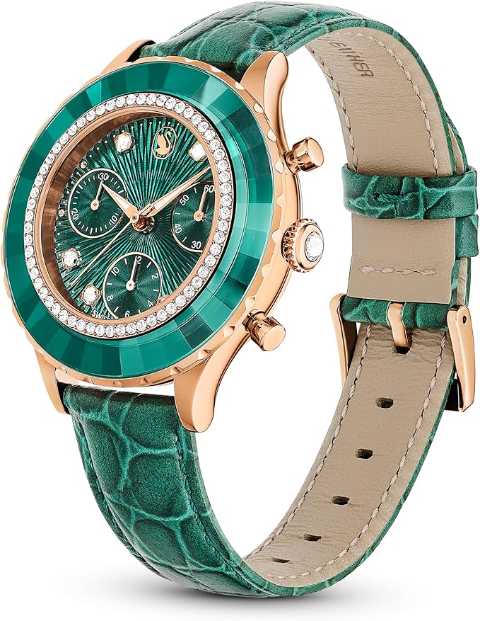Swarovski Octea Chrono Faceted Crystal Bezel Green Dial Women's Watch 5672931 Secondary image
