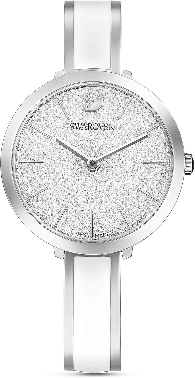 Swarovski High Tone Crystal Pave Bezel Silver Dial Silver Steel Women's Watch 5580537 Main image