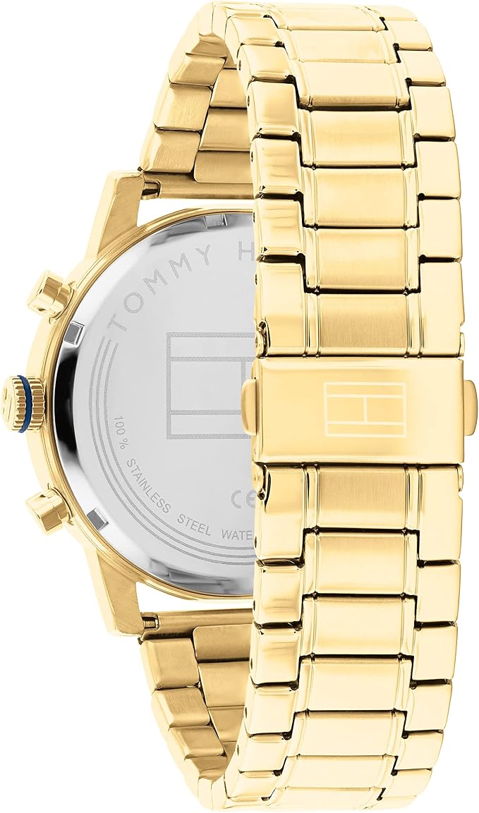 Tommy Hilfiger Sullivan 44mm Navy Dial Gold-Tone Men's Watch 1791880