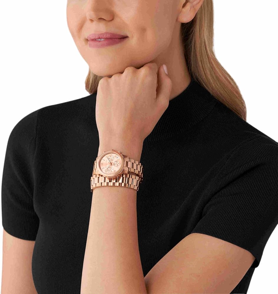 Michael Kors Runway Chronograph Rose Gold Wrap Women's Watch - MK7453