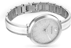 Swarovski High Tone Crystal Pave Bezel Silver Dial Silver Steel Women's Watch 5580537