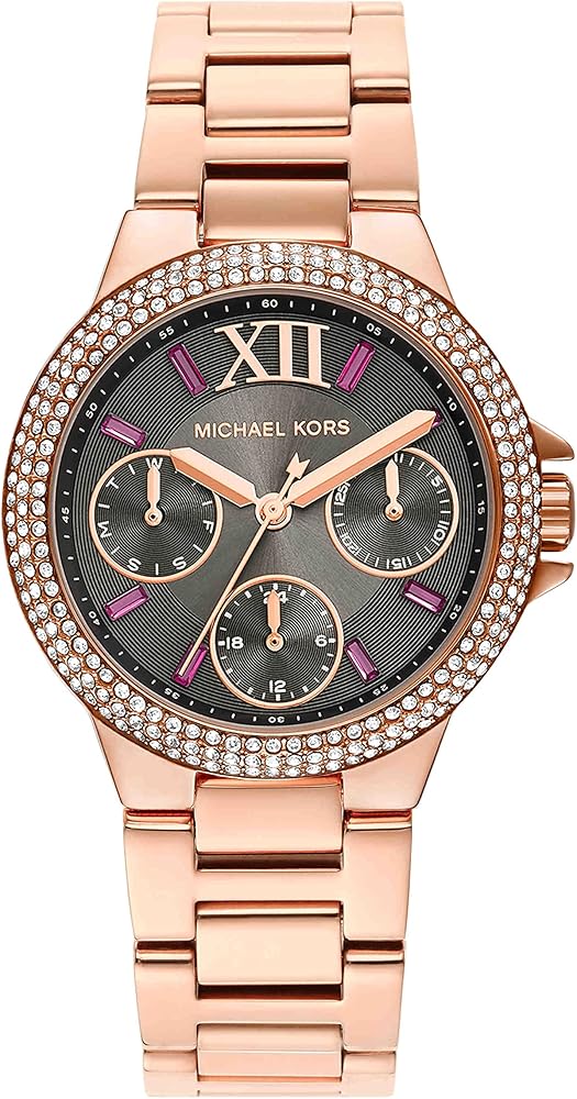Michael Kors Camille Multifunction Dark Grey Dial Rose-gold Women's Watch - MK6983 Hoofdafbeelding