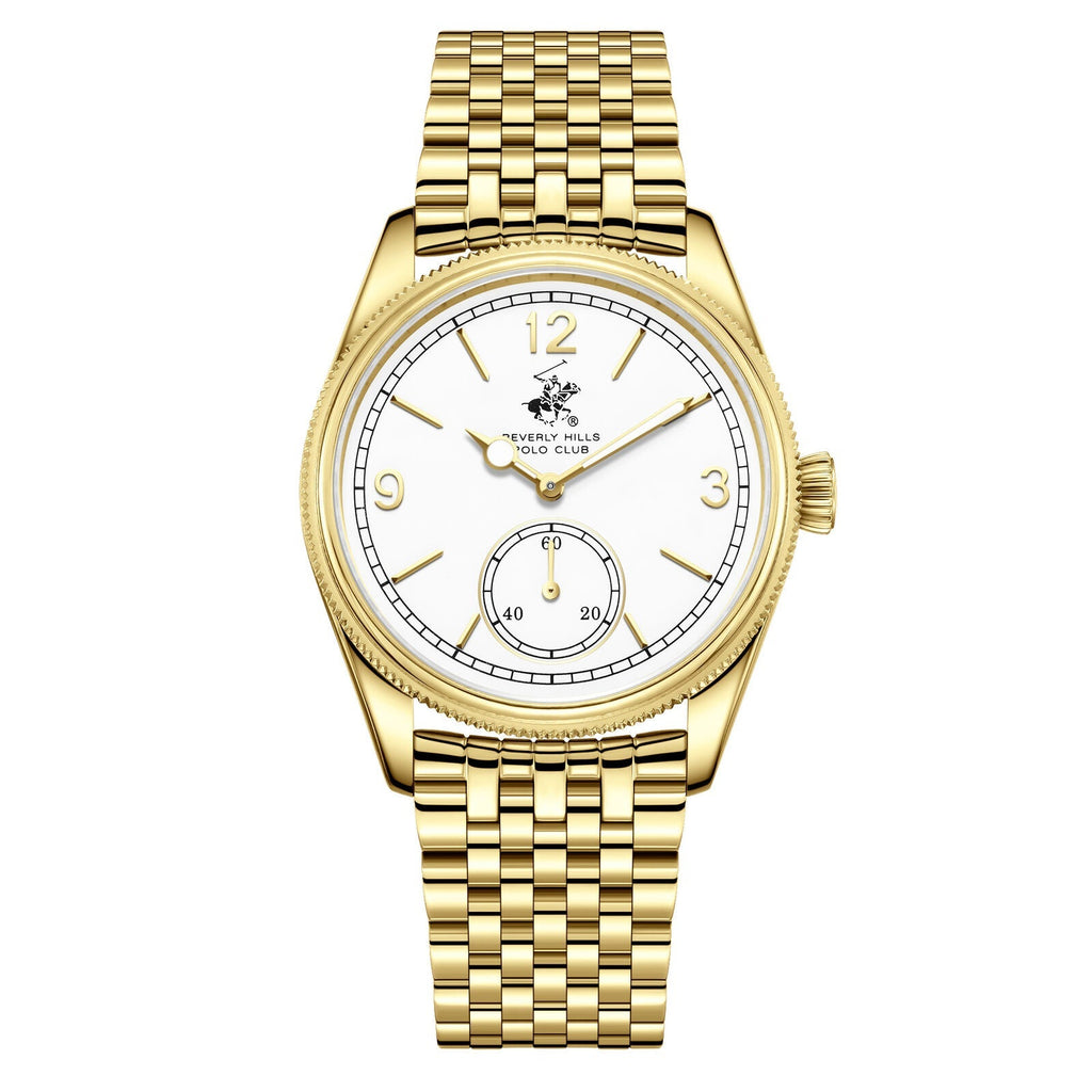 Beverly Hills Polo Club White Dial All Gold Watch BP3890X.130